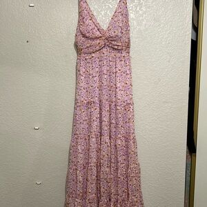 NWT Astr the Label Lilac Floral Maxi Dress